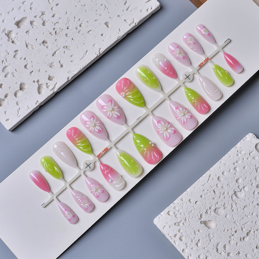Decorative Floral Artisan Press-On Nails Kalsten