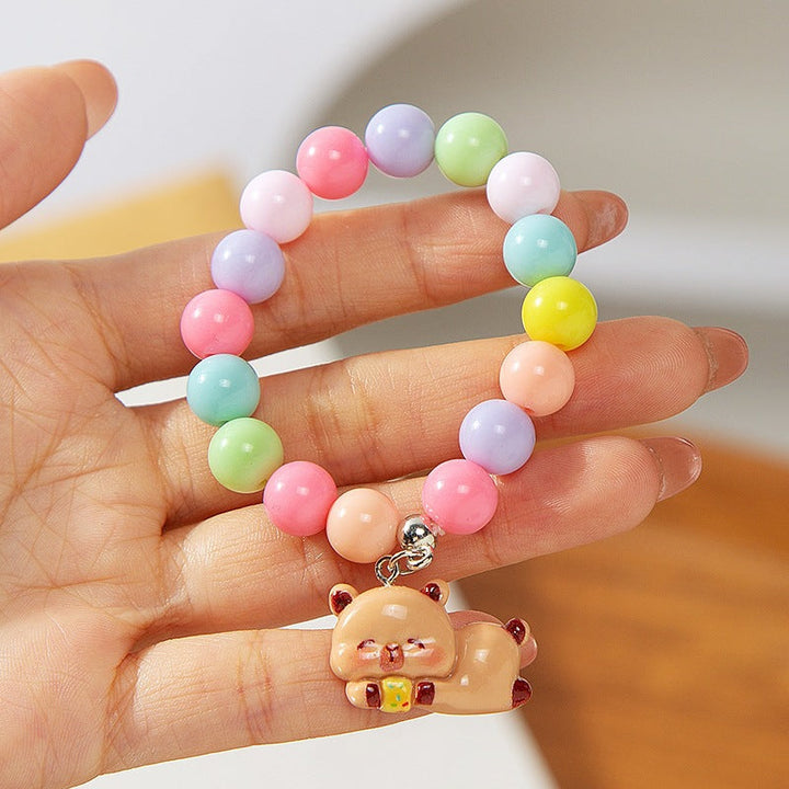 Colorful children's bracelet with crafted pendant Kalsten