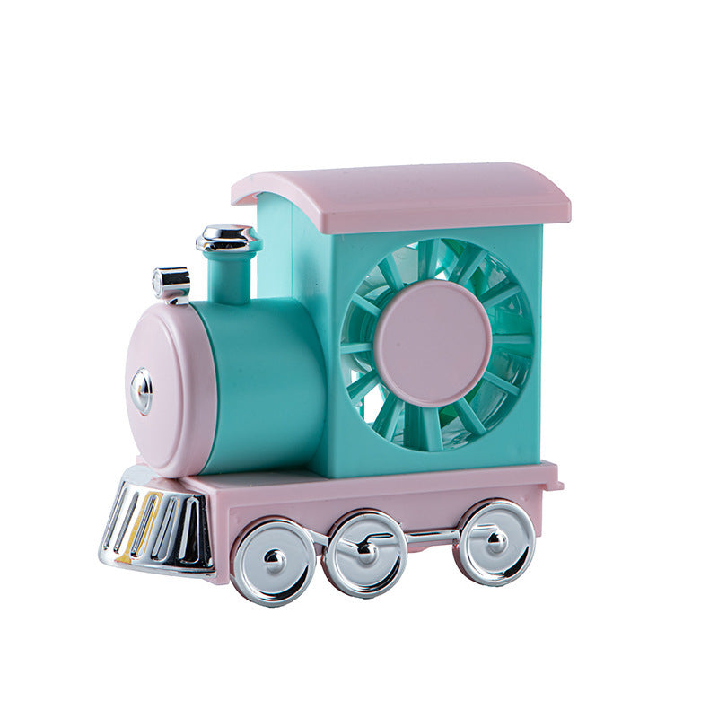 Ladies creative table fan in train design Kalsten