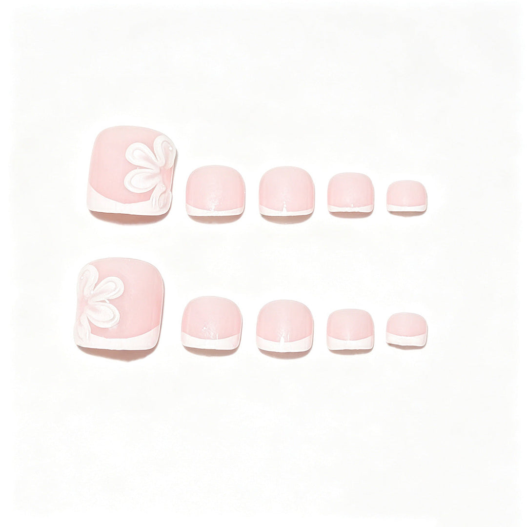 Elegant French Tip Pedicure Set Kalsten