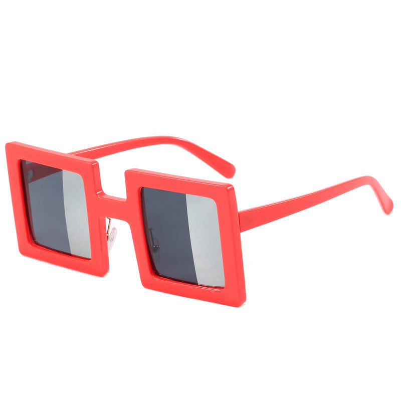 Women's fashionable square sunglasses with a unique, clear design Kalsten