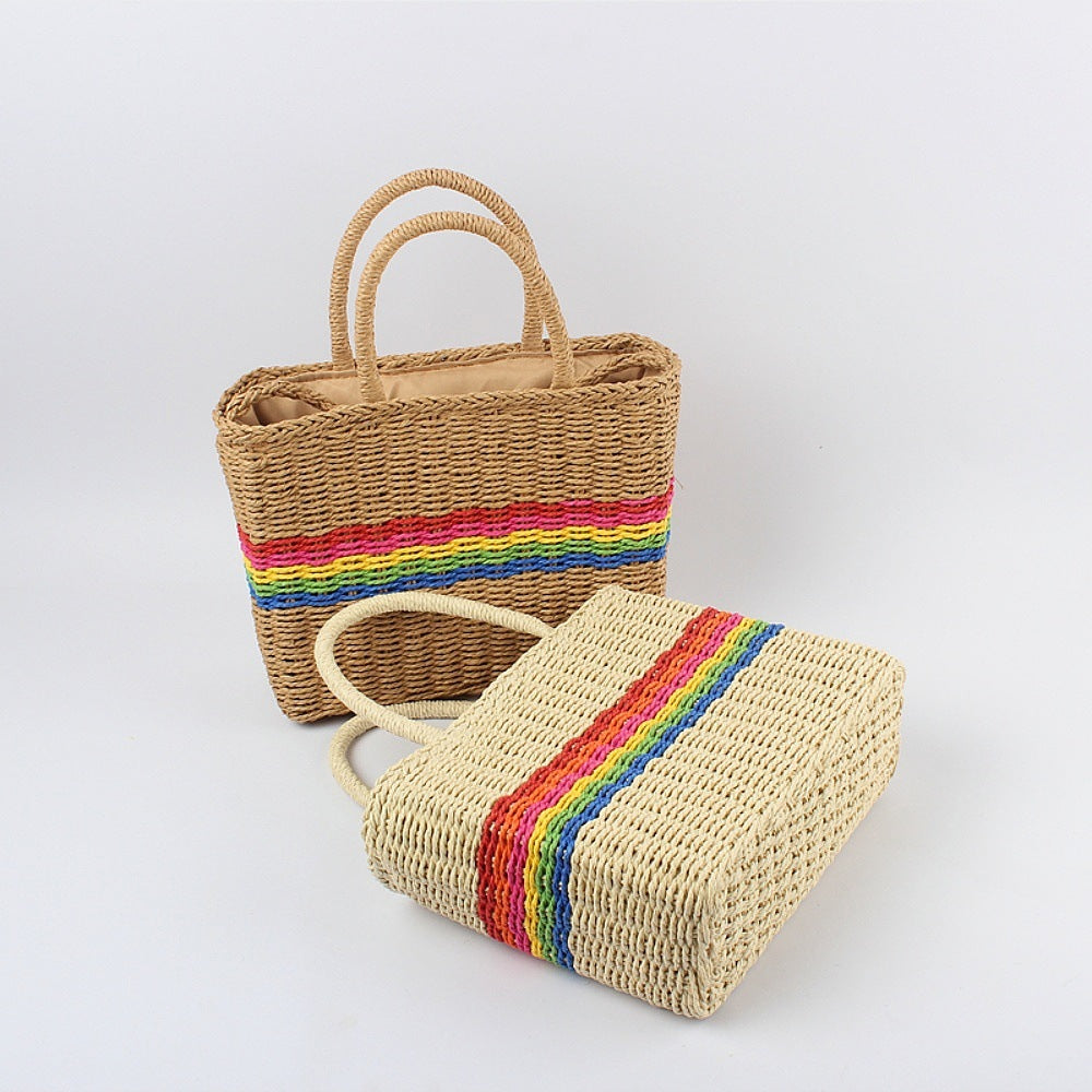 Handbag with Colorful Stripe Design Kalsten
