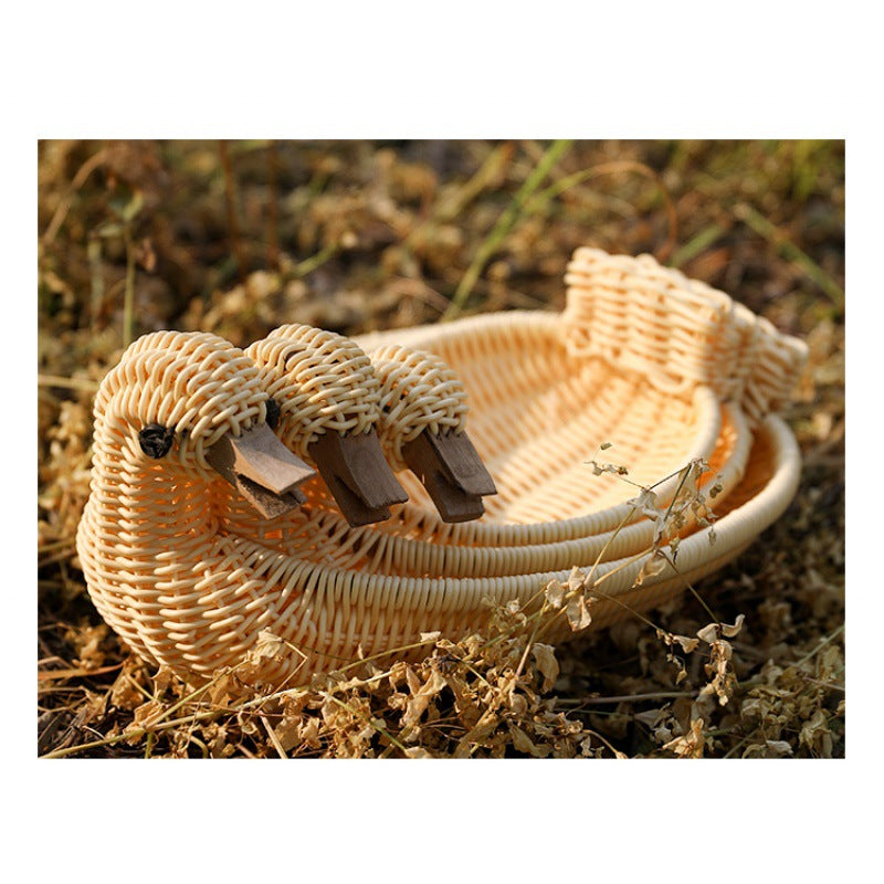Decorative Woven Duck-Shaped Storage Basket Kalsten