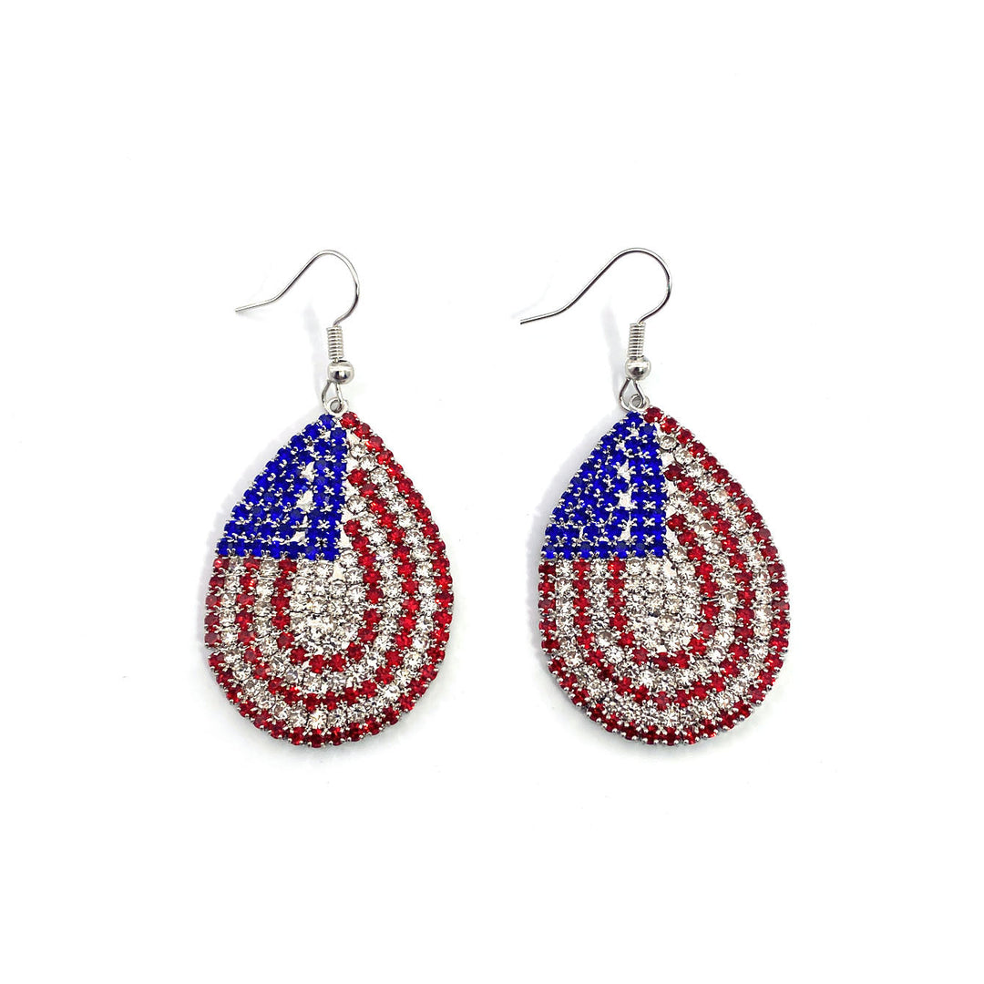 Women nano sparkling statement earrings with long rhinestone tassels Kalsten