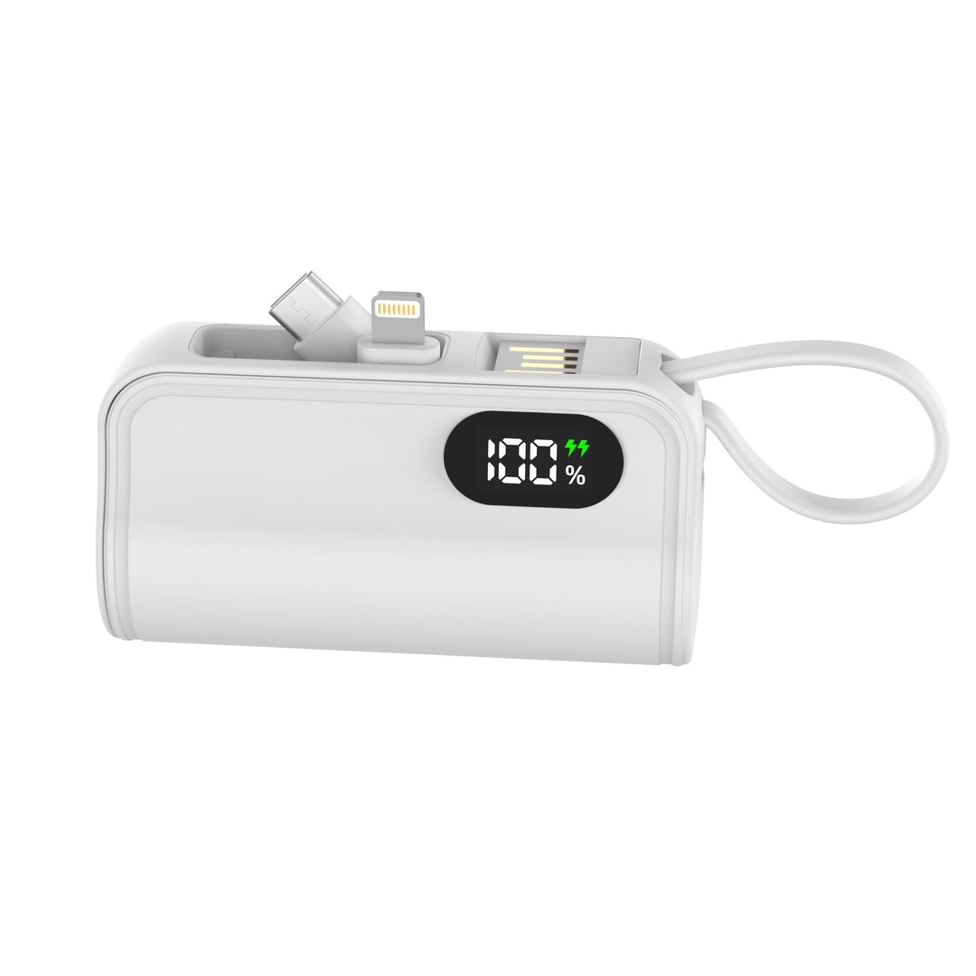 Power bank with integrated charging cable and digital display Kalsten