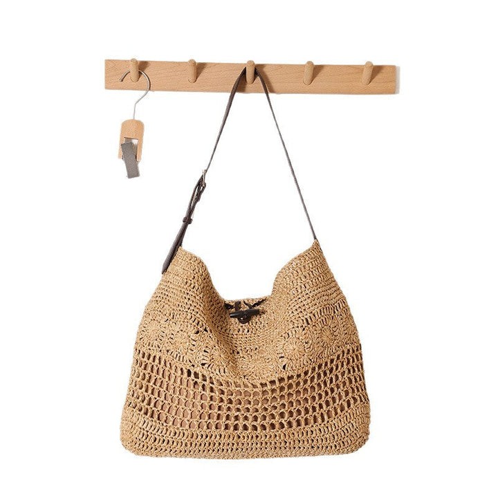 Hand-knotted shopper bag with trendy mesh design Kalsten