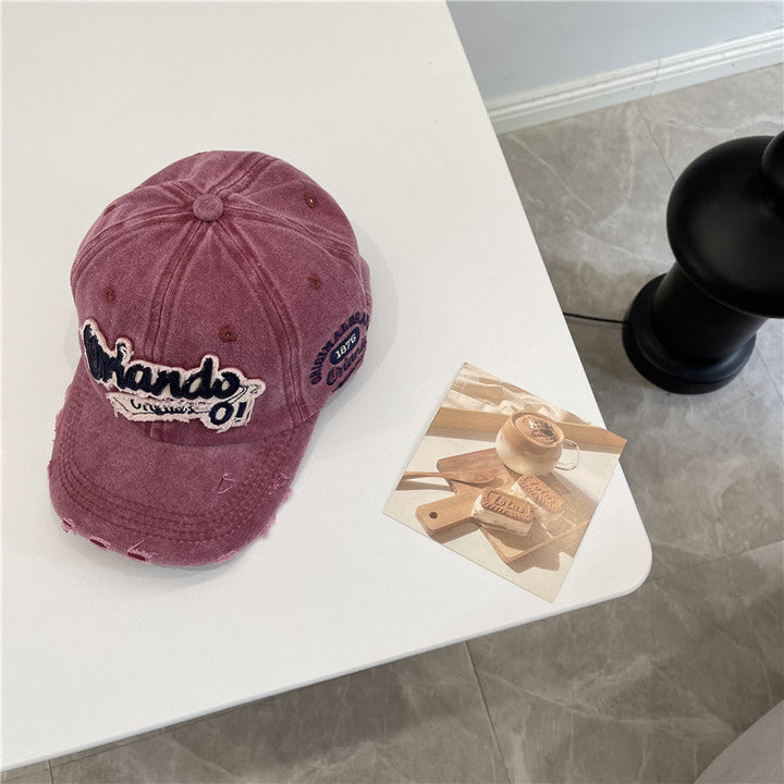 Men's Distressed Vintage-Inspired Baseball Cap Kalsten