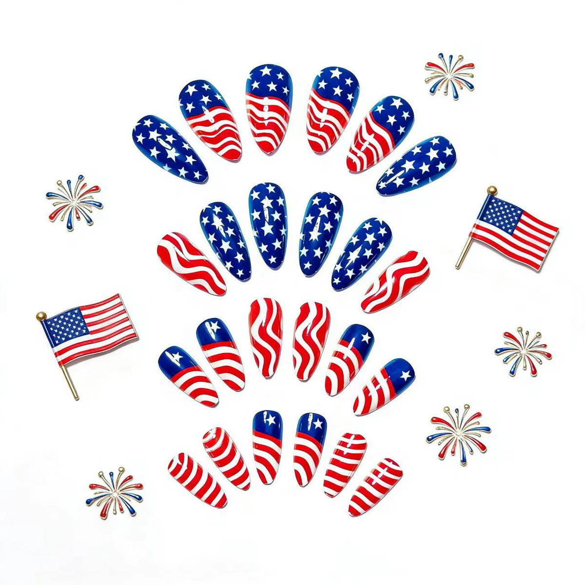 Patriotic Nail Art Acalora