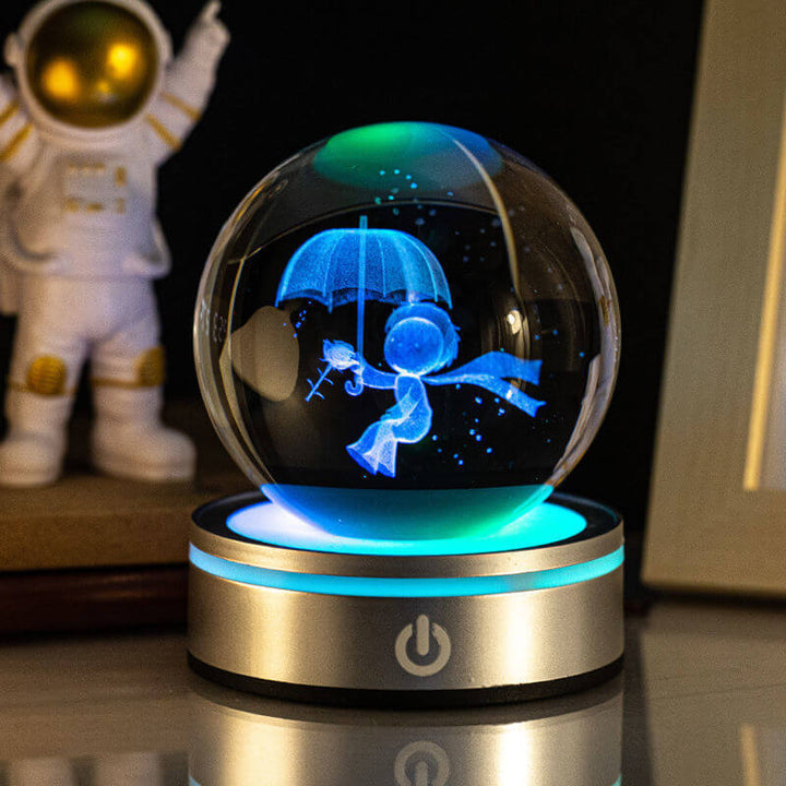 Creative 3D Inner Carving Luminous Crystal Ball Colorful Gradient Small Night Lamp Home Decorations Gifts Selection | Kalsten