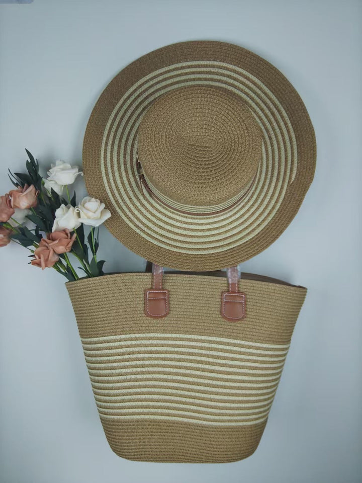 Sleek beach bag with matching sun hat Kalsten