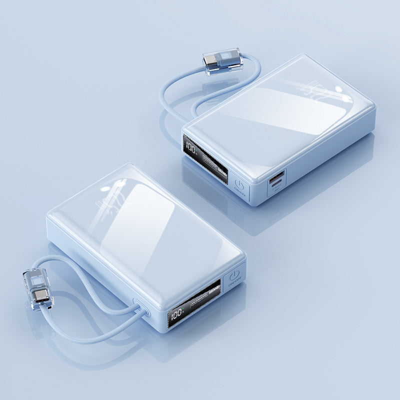 compact power bank with integrated cable and digital charging display Kalsten