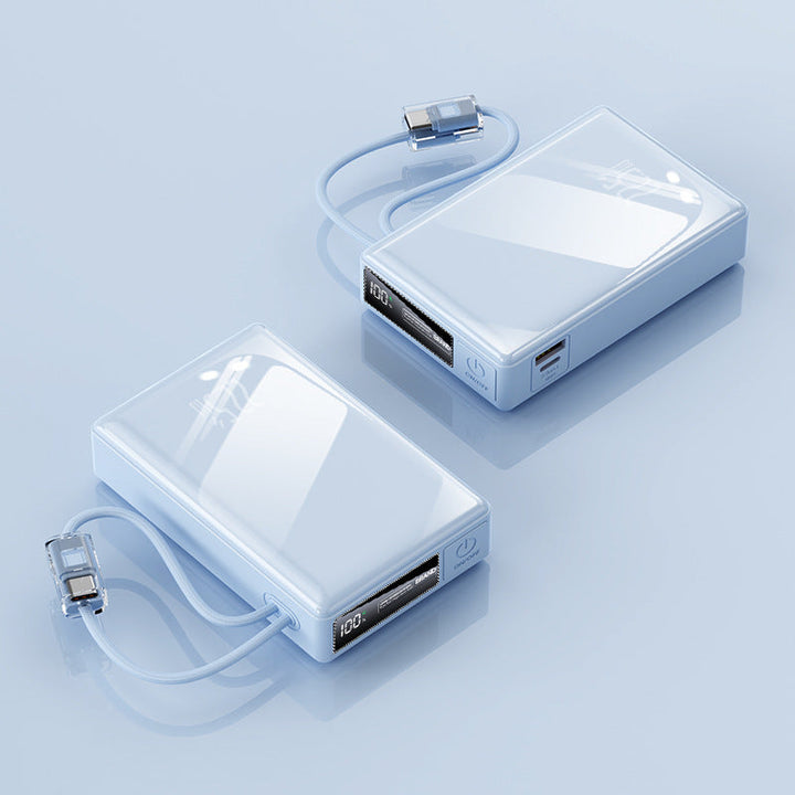 compact power bank with integrated cable and digital charging display Kalsten