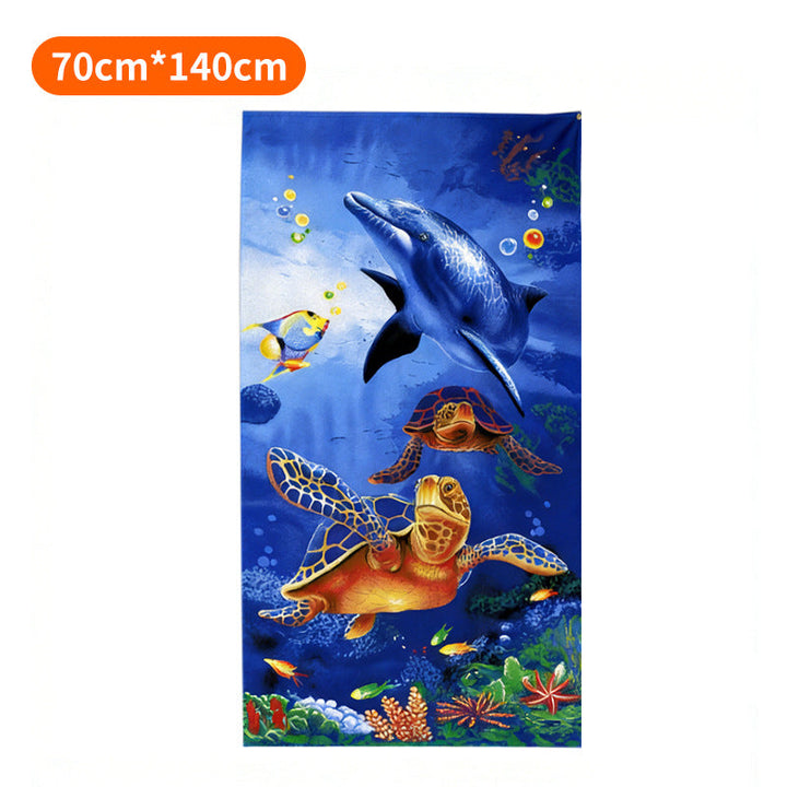 Beach towel with tropical flamingo pattern Kalsten