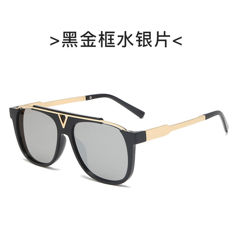 Women elegant oversized sunglasses with stylish transparent frame Kalsten