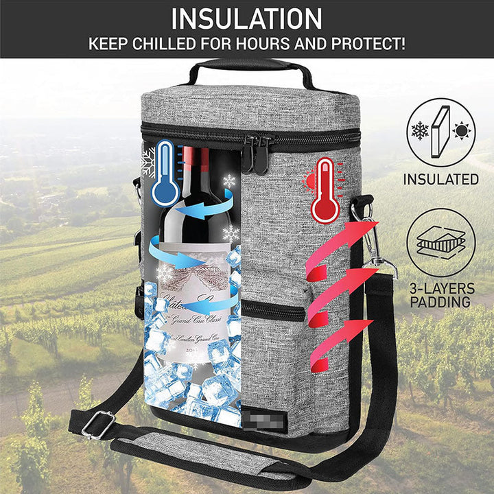 Ladies Insulated Bottle Bag with Extra Storage Kalsten