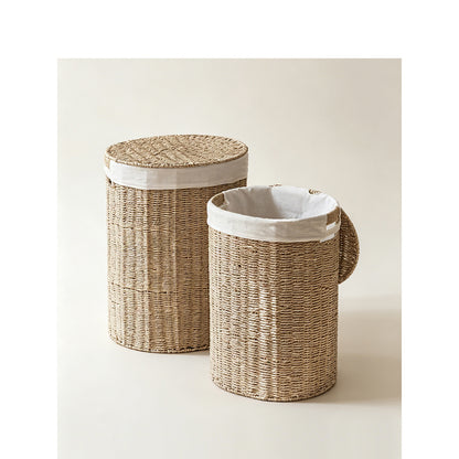 Stylish laundry basket made of natural material Acalora