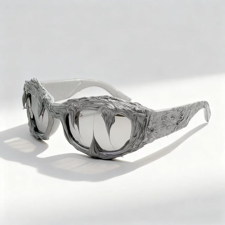 Women futuristic design sunglasses with unique textured surface Kalsten