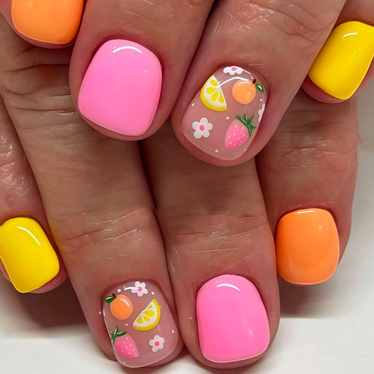 Fruit-Inspired Press-On Nail Art Set Acalora