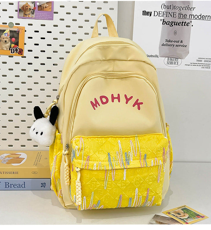 Embroidered Utility School Backpack