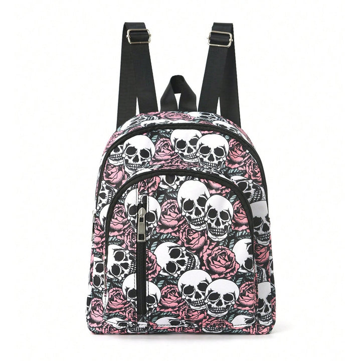 Backpack with striking skull and rose motif Kalsten