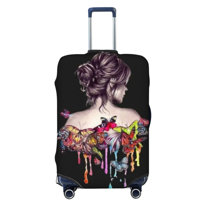 Ladies nan elastic suitcase cover with motif print, water-repellent and tear-resistant, with handle and telescopic opening Kalsten
