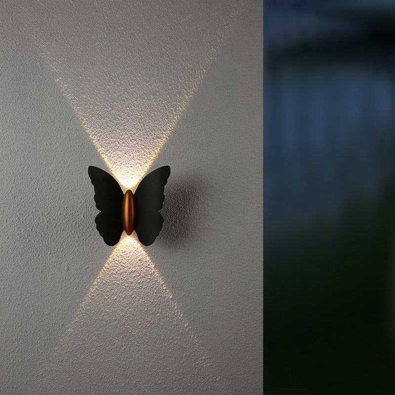 Creative Butterfly Shape Outdoor Patio LED Wall Sconce Lamp | Kalsten