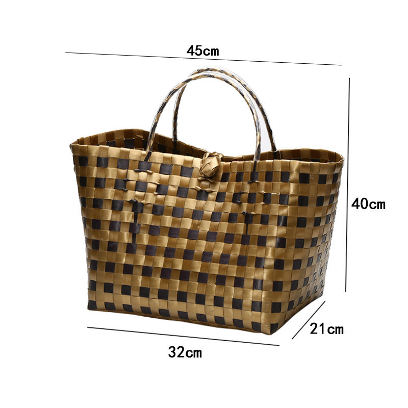 Large Capacity Woven Shopping Tote Kalsten