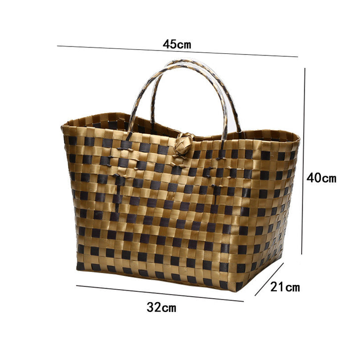Large Capacity Woven Shopping Tote Kalsten