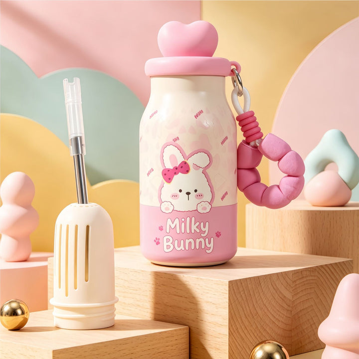 Women’s insulated bottle with practical carrying handle and playful bunny design Kalsten