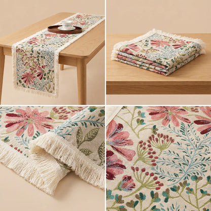 Elegant Floral Pattern Table Runner