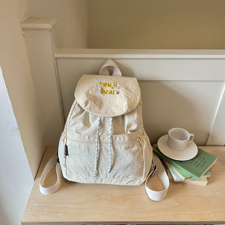 Embroidered Character School Backpack