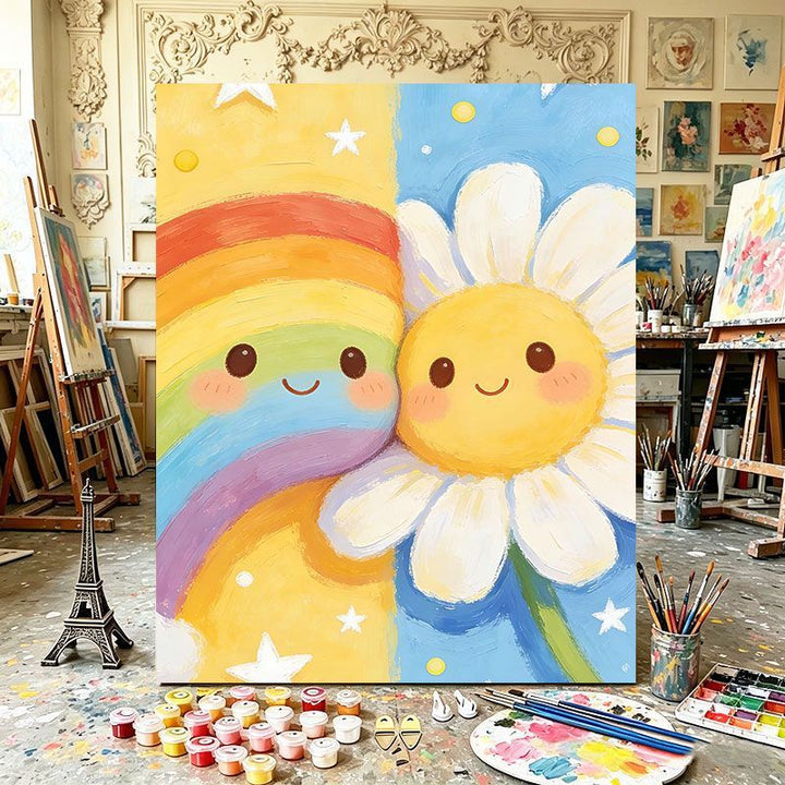 Playful Dual Element Canvas Art Kalsten