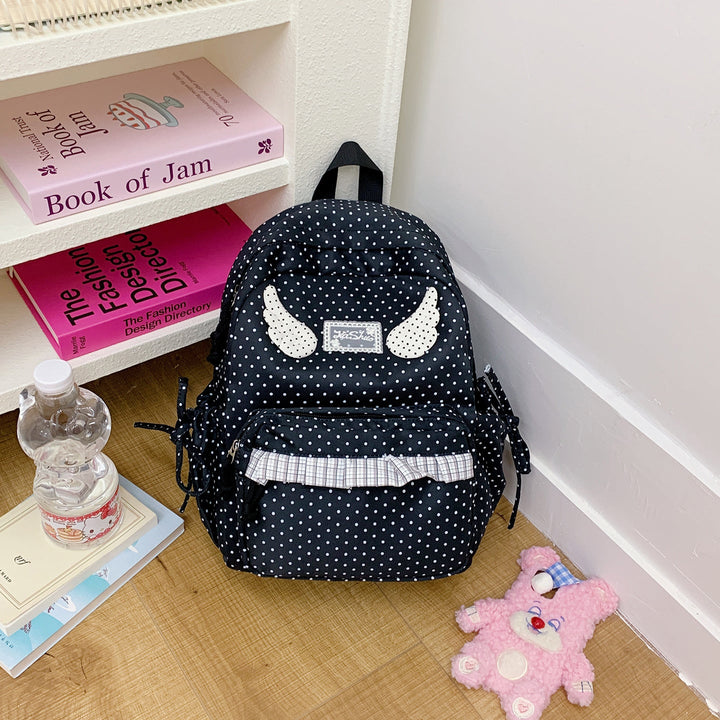Character-Inspired Polka Dot School Backpack