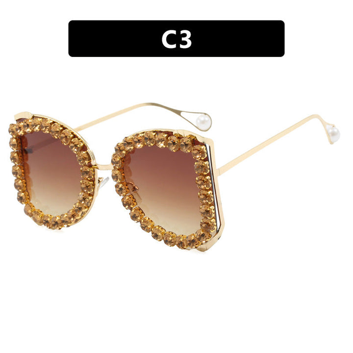 Women's extravagant cat-eye sunglasses with sparkling rhinestone frame Kalsten