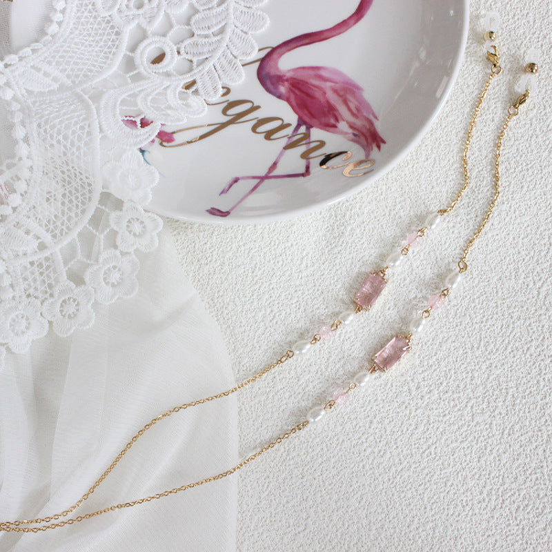 Elegant necklace with pearls and pink accents Kalsten