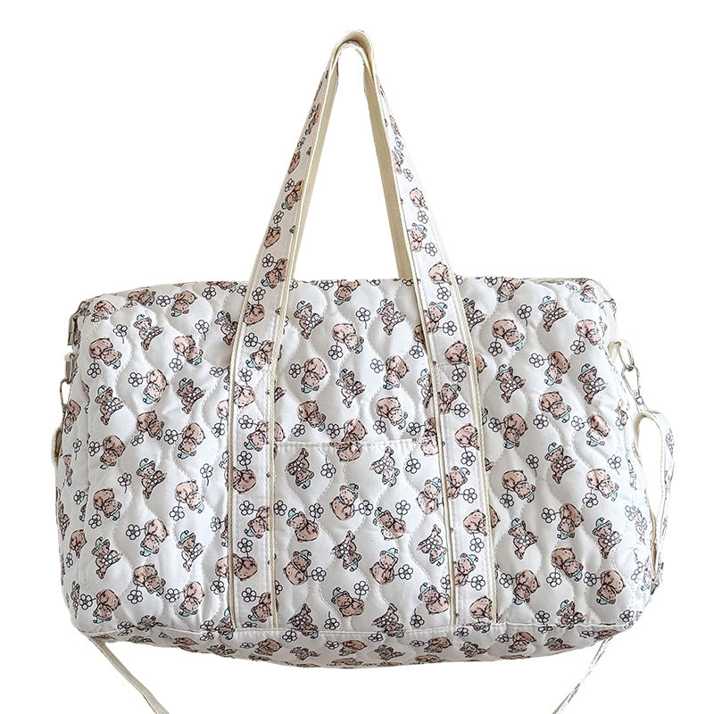 Quilted Pattern Travel Tote