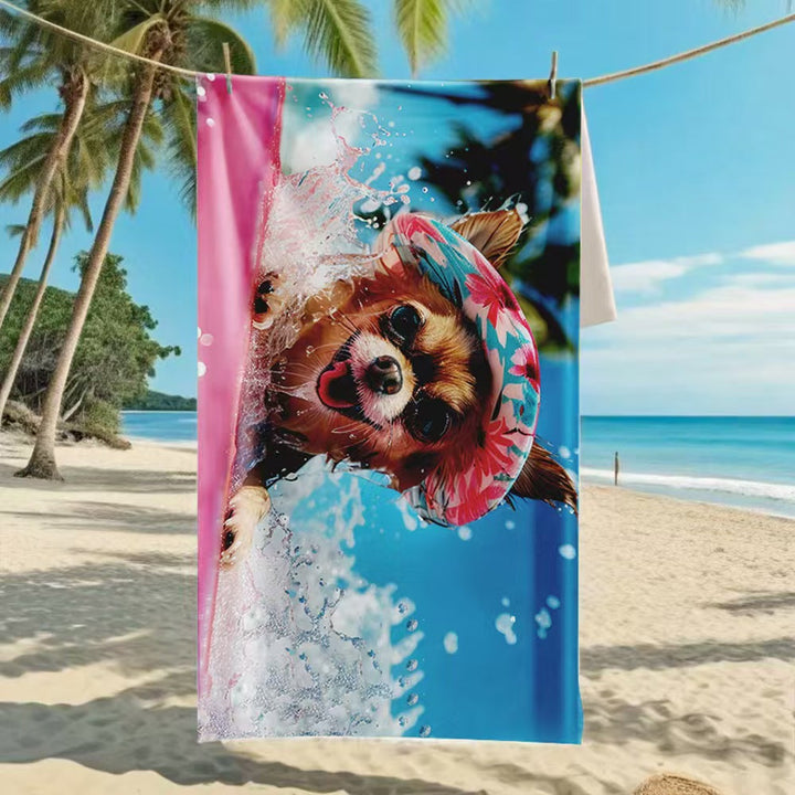 Women's beach towel with creative golf theme Kalsten