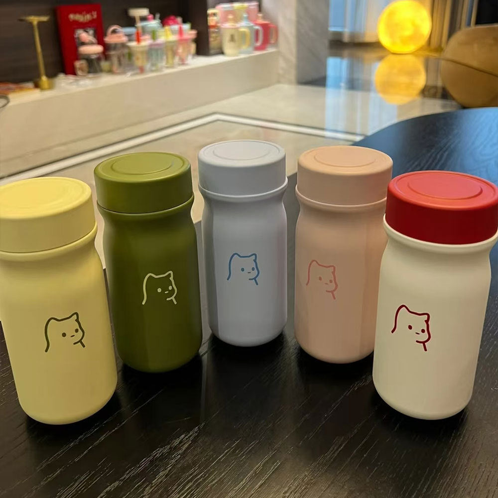 Women's insulated drinking bottle with secure flip lid and stylish animal design Kalsten