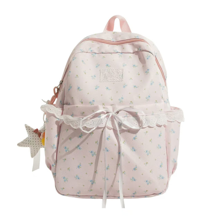 Floral Embroidered Ruffled Backpack Kalsten