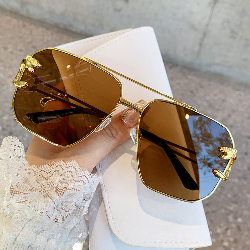 Ladies square sunglasses with luxurious metal frame Kalsten
