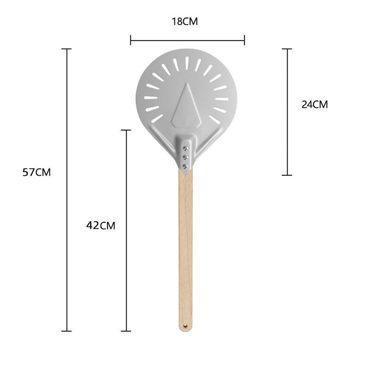 long-handled perforated pizza peel with wooden handle Kalsten