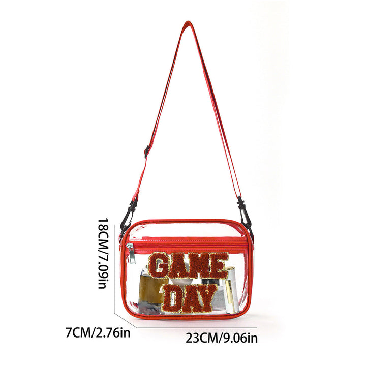 Sporty shoulder bag with transparent front Kalsten