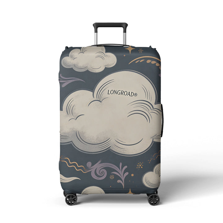 Women’s suitcase cover with floral lavender pattern Kalsten