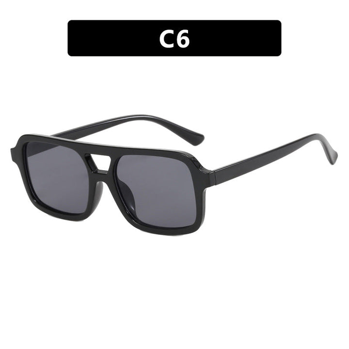 Women's modern square sunglasses with protective UV filter and transparent frame Kalsten