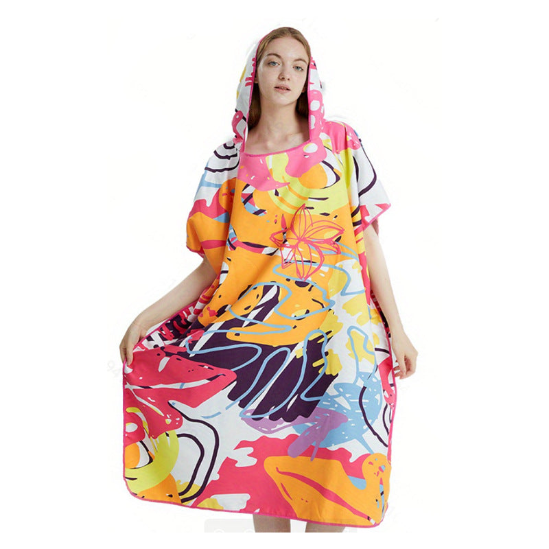 Women colorful bath tunnel with hood Kalsten