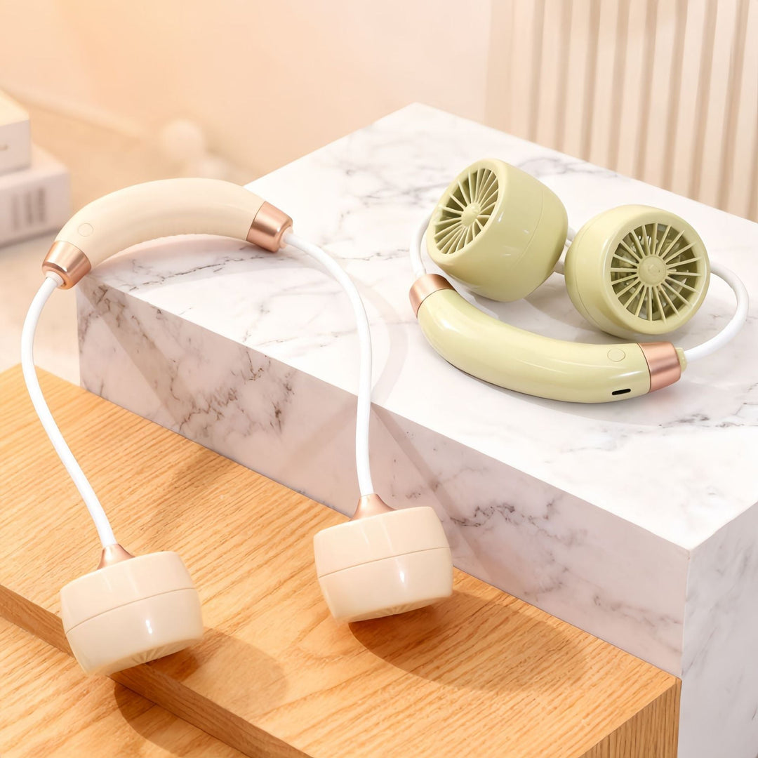 Women Portable Neck Fan with Flexible Arm and USB Connection Kalsten