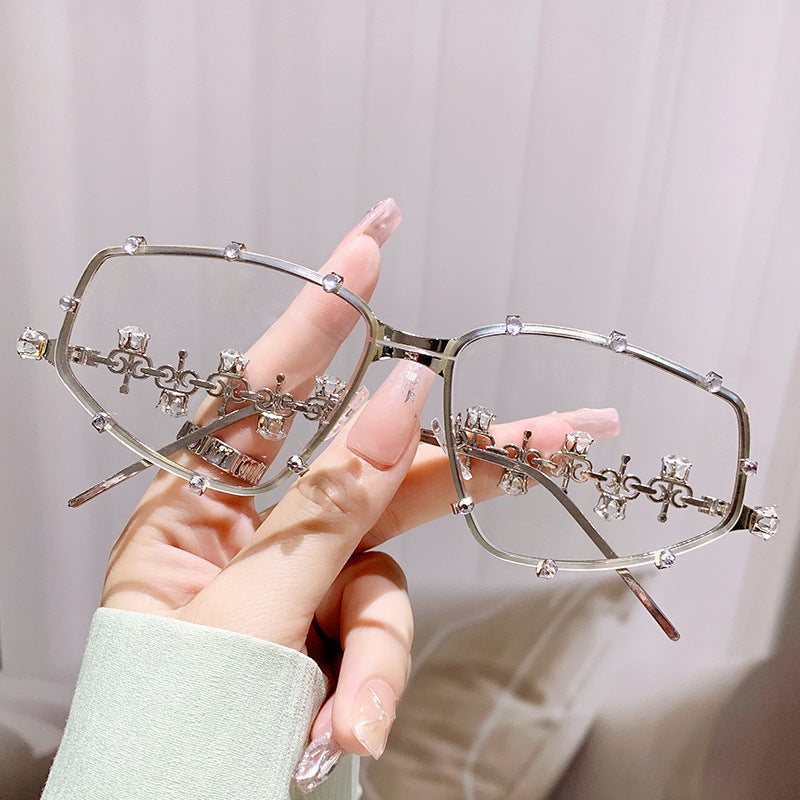 Ladies designer glasses with glamorous accent and sparkling glitter stones Kalsten