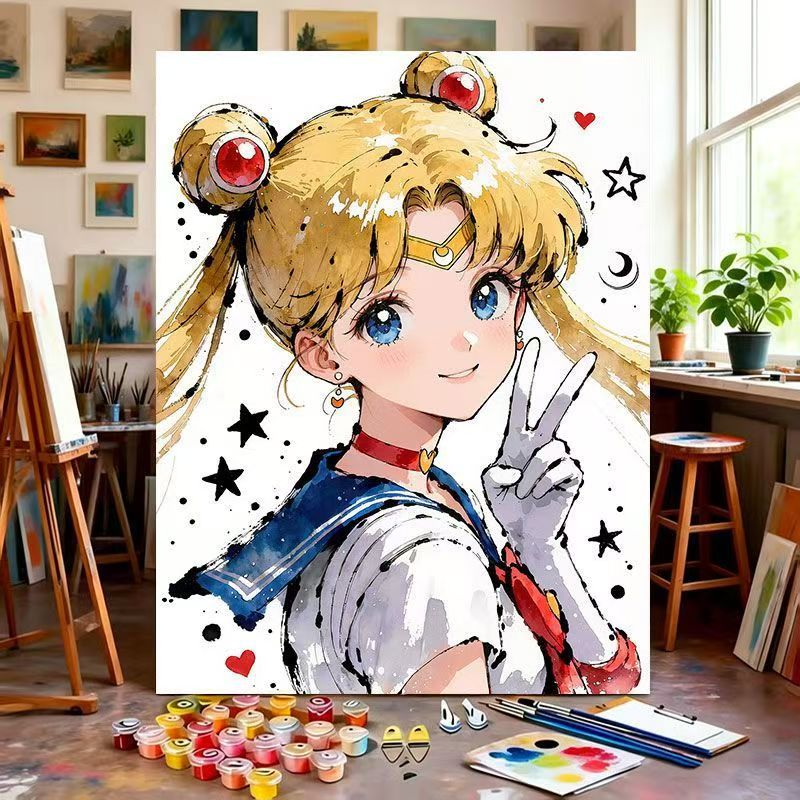 Illustrated Character Canvas Art Print Kalsten