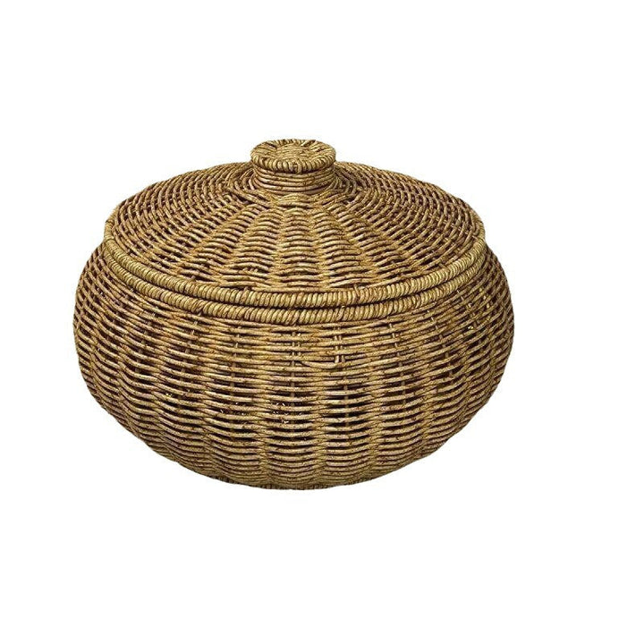 Lidded Woven Storage Container Kalsten