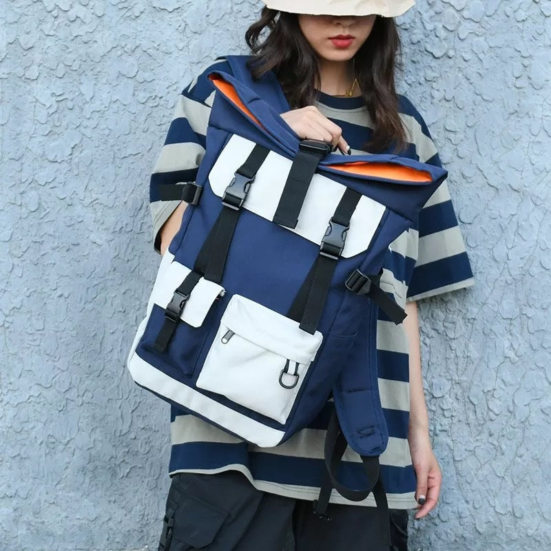 Modern rolltop backpack with multifunctional exterior pockets Kalsten